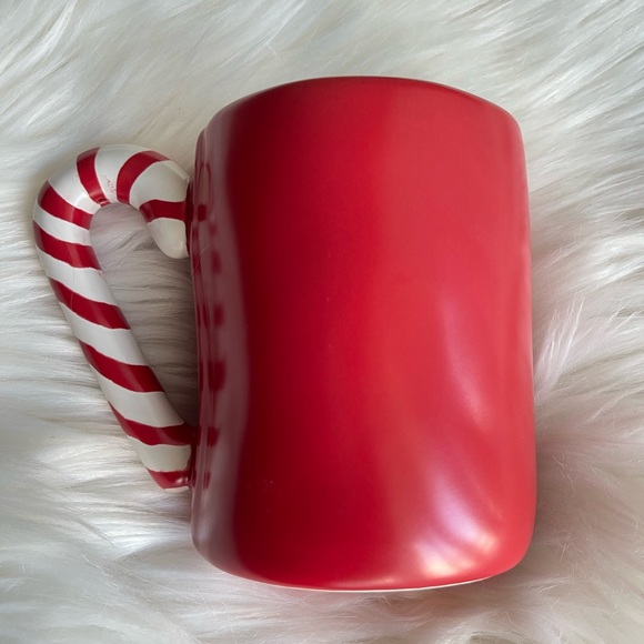 Rae Dunn Red Felix Navidad Mug with Candy Cane Stripe Handle - Picture 2 of 5